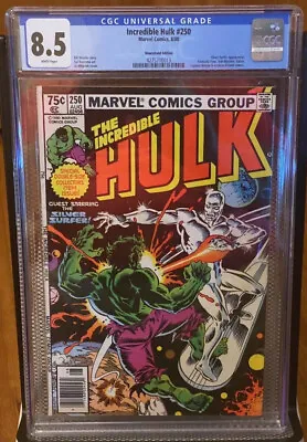 Buy Incredible Hulk #250 Newsstand 1st Cameo Appearance Of Sabra Cgc 8.5 White Pages • 53.75£