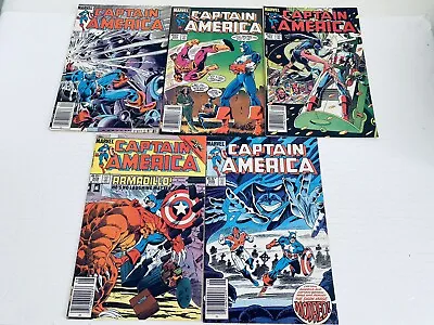 Buy Captain America #301 303 304 306 308 Marvel 1985 Newsstand LOT 1st Print • 7.94£