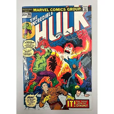 Buy Incredible Hulk #166 F/VF 1st Zzzax! Marvel 1973 • 23.72£
