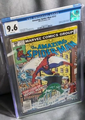 Buy Amazing Spider-Man #212 CGC 9.6 Marvel Comics Newstand 1st App Hydro-man • 79.95£