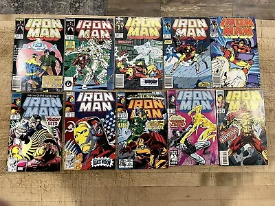Buy Iron Man Lot Of 10 Copper Age Comic Books #220-306 Misc Set Newsstand • 11.88£