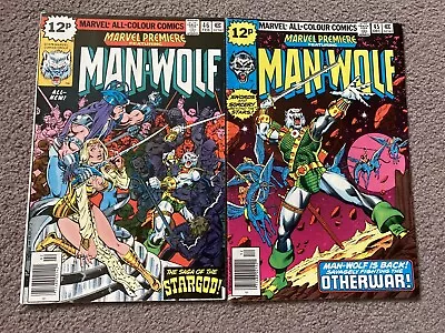 Buy Marvel Premiere #45 & #46 Featuring Man-Wolf UK Variant • 17£