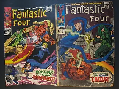 Buy Marvel Comics-Fantastic Four-Silver Age- Lot OF 14 ... # 63,65,69,75,77,81,82,+ • 232.94£
