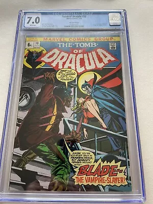 Buy Tomb Of Dracula #10 (1973) GCG 7.0 White Pages. 1st Appearance Blade • 850£