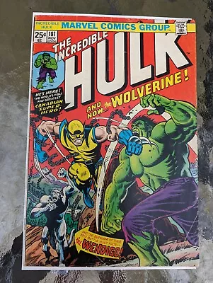Buy The Incredible Hulk #181 1st App Wolverine 1974 ✨ Missing MVS Read Description  • 1,383.56£