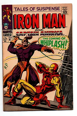Buy Tales Of Suspense #97 - Iron Man - Captain America - 1st Whiplash- KEY -1968- FN • 32.16£