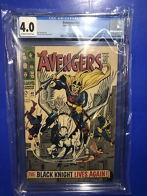 Buy Avengers # 48 CGC 4.0 1st Dane Whitman Black Knight Eternals Marvel Comics 1968 • 411.12£