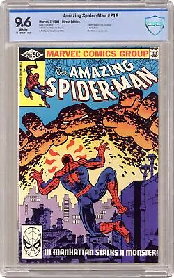 Buy Amazing Spider-Man #218 CBCS 9.6 1981 19-230A2F7-002 • 118.25£