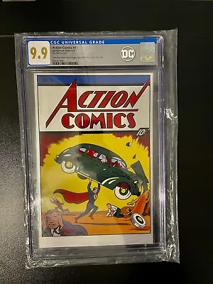 Buy *RARE* ACTION COMICS #1 (2018) Pure Silver Foil (NZMINT) CGC 9.9 [DC Comics] • 775£