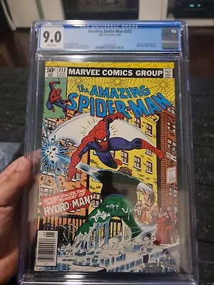 Buy Amazing Spider-Man #212 CGC 9.0 - White Pages 1st Hydro-Man Marvel Comics 1981 • 82.94£