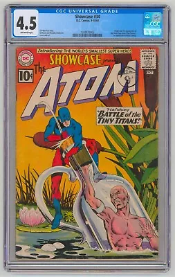 Buy SHOWCASE #34 CGC 4.5 1st App. Silver Age Atom, DC Comics 1961 • 276.71£