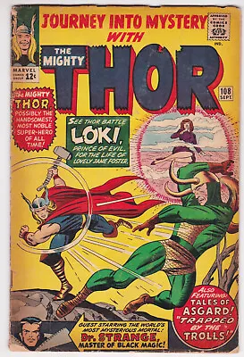 Buy Journey Into Mystery #108 Good Plus 2.5 Thor Loki Jack Kirby Art 1964 • 27.58£