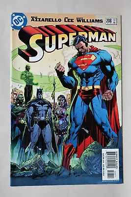 Buy Superman # 208--Justice League Appeance--Brian Azzarello,Jim Lee--2004--LN • 6.40£