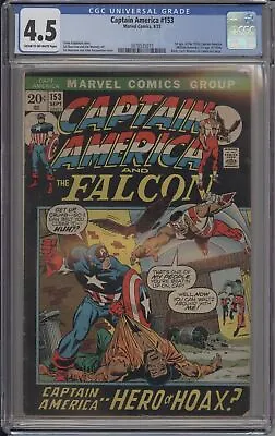 Buy Captain America #153 - Cgc 4.5- 1st App 1950's Capt America & Bucky • 97.31£
