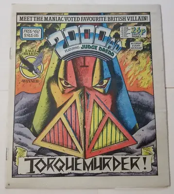 Buy 2000AD W/ Judge Dredd Prog #482 VF/NM (Aug 9 1986, IPC UK) Nemesis The Warlock • 8.99£
