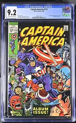 Buy Marvel Captain America #112 4/69 Cgc 9.2 Nm- Key Issue Cap America Retold • 265.40£