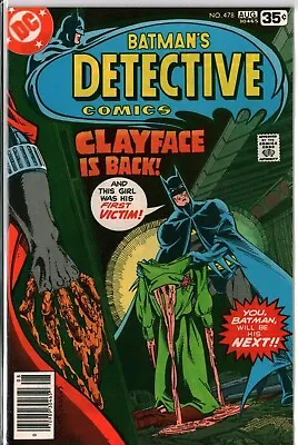 Buy DETECTIVE COMICS #469 KEY 1st CLAYFACE Preston Payne (1978)  DC Comics VF (8.0) • 23.70£