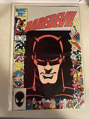Buy Daredevil #236 (1986) Key Marvel 25th Anniversary Border, Black Widow Vs Hazzard • 14.20£