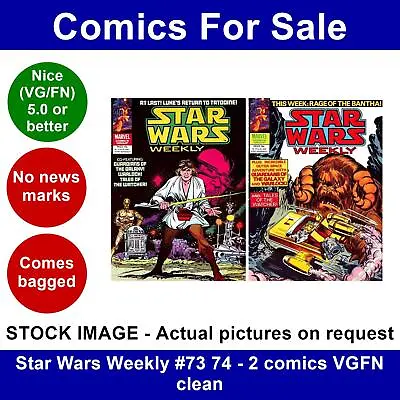 Buy Star Wars Weekly #73 74 - 2 Comics VGFN Clean • 8.99£