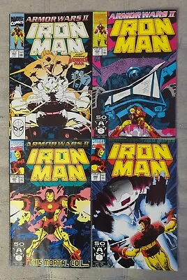 Buy Run Of 4 1990-91 Marvel Iron Man Comics #263-266 Bagged And Boarded • 11.50£
