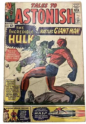 Buy TALES TO ASTONISH #59 Wasp Giant-Man Marvel 1964 UK Price VG/VG+ • 45£