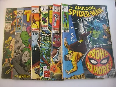 Buy Silver Age Marvel Comic Lot Of 6, Silver Surfer, Spiderman, Hulk, Thor, X-men+ • 137.92£