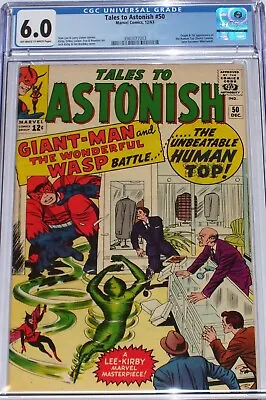 Buy Tales To Astonish #50 CGC 6.0 Origin & 1st Appearance Of Human Top (Whirlwind) • 107.93£