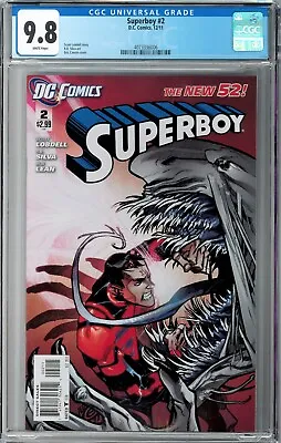 Buy Superboy #2 CGC 9.8 (Dec 2011, DC) Scott Lobdell Story, Silva Art, The New 52! • 59.13£