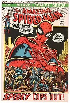 Buy Amazing Spider-Man #112 ~ MARVEL 1972 ~  Spidey Cops Out!  VF • 64.04£