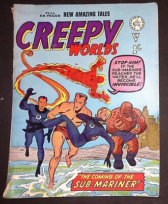 Buy Creepy Worlds #34 Silver Age Alan Class Comics 1st Appearance Sub-Mariner VG • 159.99£