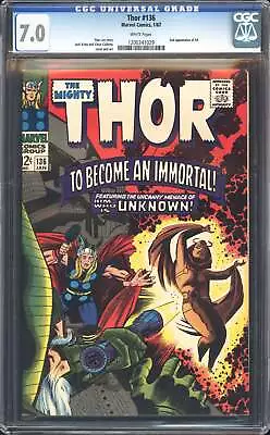 Buy Thor 136 CGC 7.0 WHITE PAGES • 85.13£