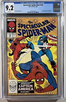 Buy Spectacular Spider-Man 138 (Marvel, 1988)  CGC 9.2 WP • 40.21£