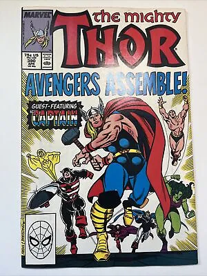 Buy Marvel Comics The Mighty Thor Avengers Assemble #390 1988 VF Captain America Key • 16.62£