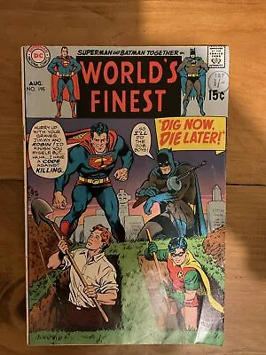 Buy DC COMICS. WORLDS FINEST  #195 AUG.  1970 - Superman &Batman • 15£