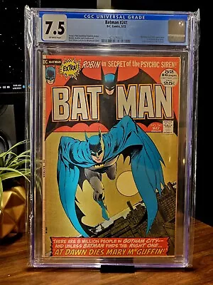 Buy 1972 Batman 241 CGC 7.5 Classic Neal Adams Cover RARE! • 160.63£