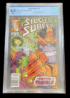 Buy Silver Surfer #44 CBCS 6.5 W/PGS 1990 1st App Infinity Gauntlet With Insert • 40.12£
