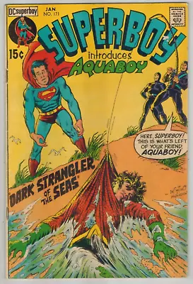 Buy Superboy 171  1st Appearance Of Aquaboy!   1971  Fine DC Comic • 10.35£
