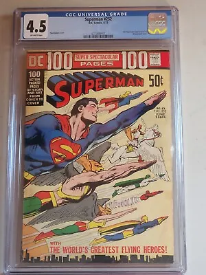 Buy Superman (DC, 1972) #252 Fine Neal Adams Wraparound Cover CGC 4.5 🔥MINT CASE • 79.43£