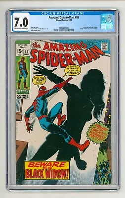 Buy Amazing Spider-Man #86 CGC 7.0 F-VF Black Widow • 215£