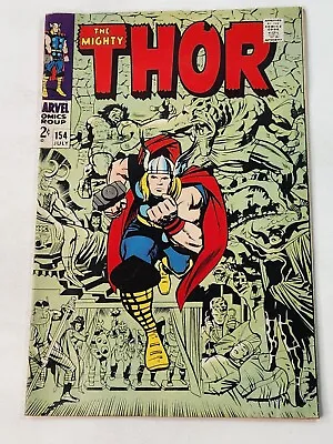 Buy The Mighty Thor 154 1st App Mangog Stan Lee Jack Kirby Silver Age 1968 • 56.76£