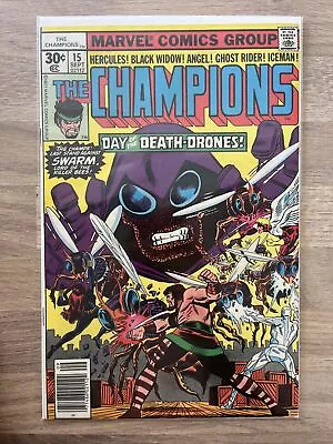 Buy Marvel Comics The Champions #15 1977 Bronze Age Black Widow Lovely Condition • 16.99£