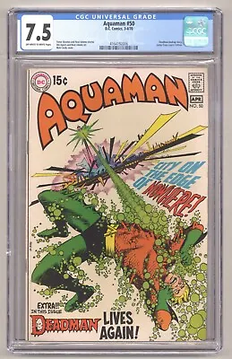 Buy Aquaman 50 (CGC 7.5) Deadman Backup Story By Neal Adams 1970 DC Comics M544 • 110.42£