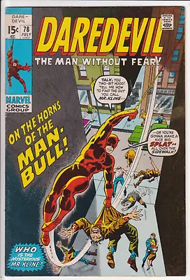 Buy Daredevil #78, Marvel Comics 1970 FN+ 6.5 Gene Colan. 1st Man-Bull! • 19.99£
