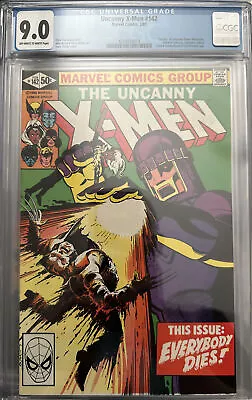 Buy Uncanny X-Men #142 CGC 9.0 Days Of Future Past Death Of Wolverine Storm Colossus • 79.43£