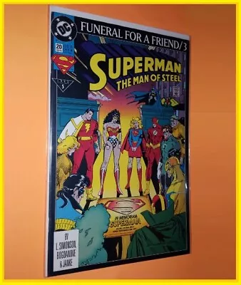 Buy Man Of Steel #20 1993 Key Superman Funeral - Bill & Hillary Clinton Appearance • 2.20£