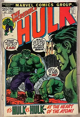 Buy Marvel Comics Incredible Hulk #156 1972 1st Appearance Krylar • 19.72£