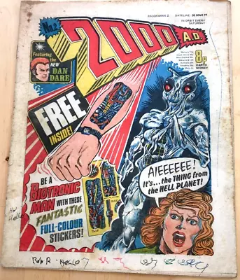 Buy 2000 AD #2 (March 5th 1977) Programmes Comics 1st Judge Dredd No Free Gift • 175£