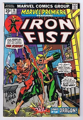 Buy Marvel Premiere #16 FN Signed W/COA Larry Hama 1974 Marvel Comics • 52.79£