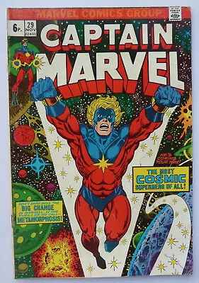 Buy Captain Marvel #29 - UK Variant Marvel Comics November 1973 VG 4.0 • 14.99£
