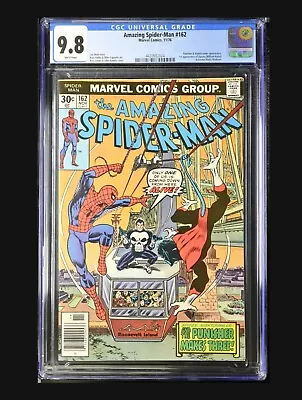 Buy Amazing Spider-Man #162 Marvel 1976 CGC 9.8 White Pages Punisher! 1st App Jigsaw • 511.87£